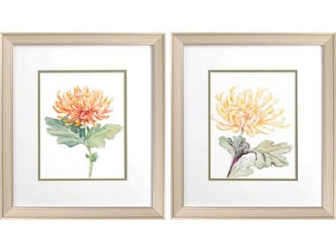 Paragon Florals Orange Flower Wall Art Set of 2 PAD48434