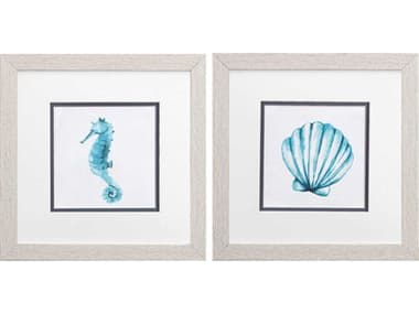 Paragon Waterside Seahorse Shell Wall Art Set of 2 PAD48465