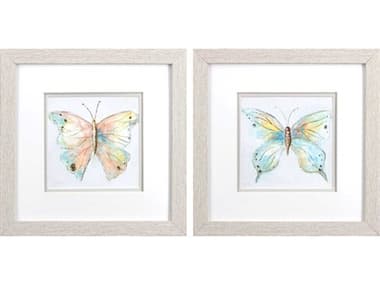 Paragon Florals Artful Butterfly Wall Art Set of 2 PAD48471