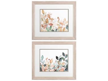 Paragon Florals Autumn Leaves Wall Art Set of 2 PAD48484