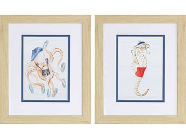 Paragon Waterside Octopus Seahorse Wall Art Set of 2 PAD48501