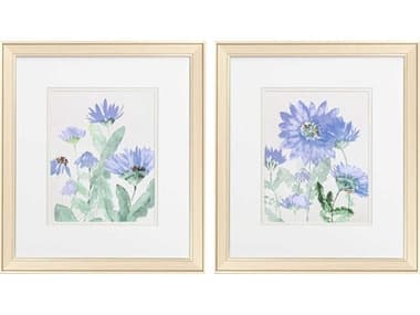 Paragon Florals Blue Blooms Wall Art Set of 2 PAD48507