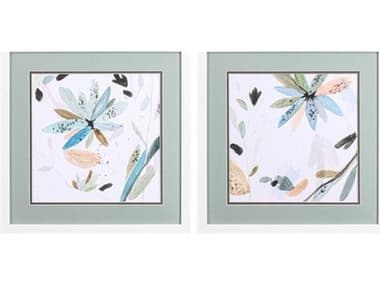 Paragon Florals Minty Garden Wall Art Set of 2 PAD48515