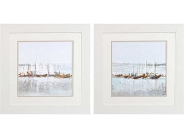 Paragon Waterside Grey Ocean Wall Art Set of 2 PAD48516