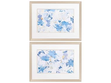 Paragon Florals Blue Floral Cluster Wall Art Set of 2 PAD48523