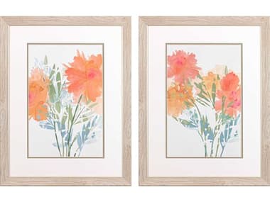 Paragon Florals Fresh Orange Poppies Wall Art Set of 2 PAD48524