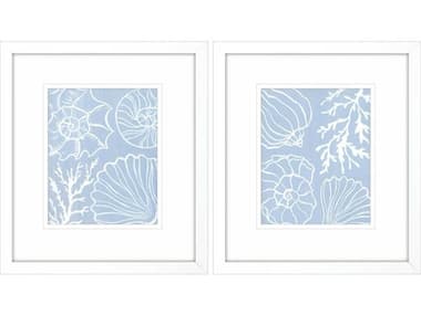 Paragon Waterside Shell Silhouettes Wall Art Set of 2 PAD48588