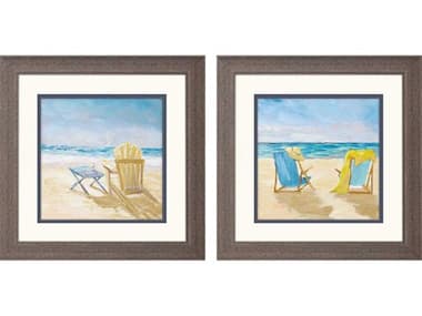 Paragon Waterside Afternoon on Beach Wall Art Set of 2 PAD48593