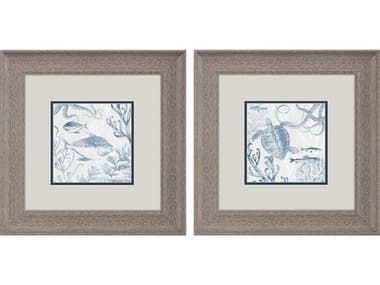 Paragon Animals Seabed Scene-A Wall Art Set of 2 PAD48615