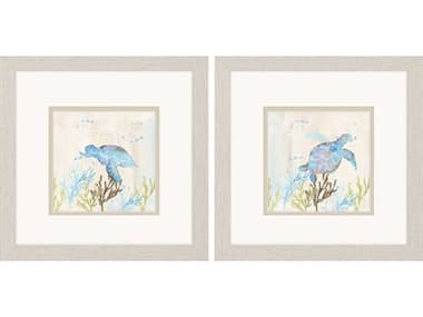 Paragon Animals Blue Sea Turtle Wall Art Set of 2 PAD48617