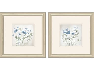 Paragon Florals Blue Wildflowers Wall Art Set of 2 PAD48619