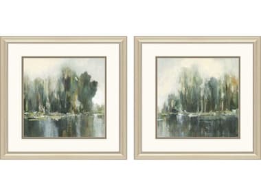 Paragon Waterside Textured Treeline Wall Art Set of 2 PAD48622