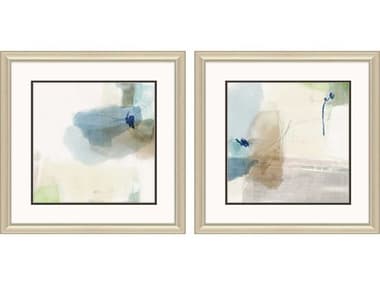 Paragon Abstract Aquamarine Whispers Wall Art Set of 2 PAD48623