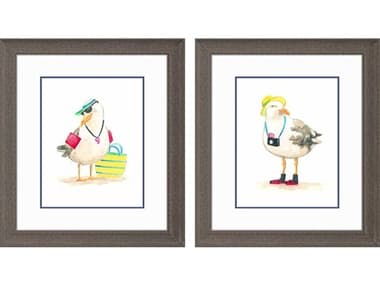 Paragon Animals Beach Bum-A Wall Art Set of 2 PAD48632