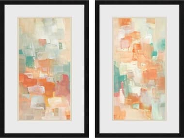 Paragon Abstract Retro City Panel Wall Art Set of 2 PAD48637