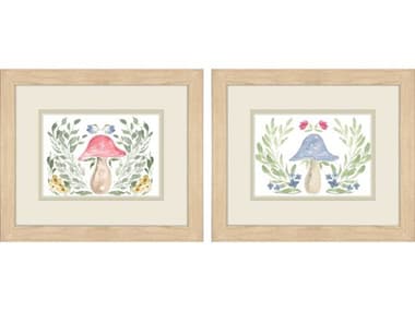 Paragon Mushroom Garden Wall Art Set of 2 PAD48651