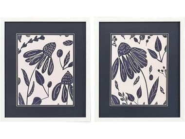 Paragon Florals Denim Floral Wall Art Set of 2 PAD48709