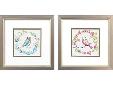 Paragon Animals Blue Bird Red Bird Wall Art Set of 2 PAD48738