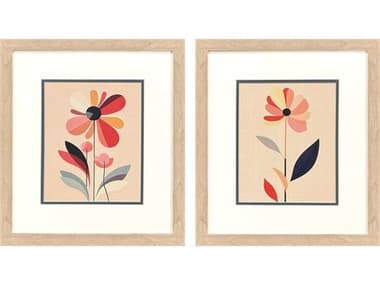 Paragon Florals Comfort Flowers-I Wall Art Set of 2 PAD48742