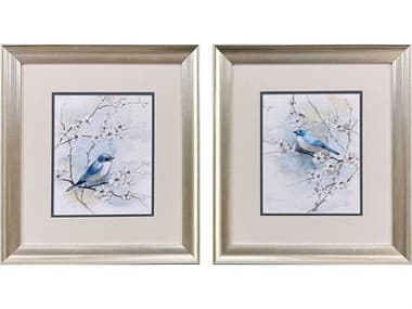 Paragon Animals Blossoms & Bluebird Wall Art Set of 2 PAD48745