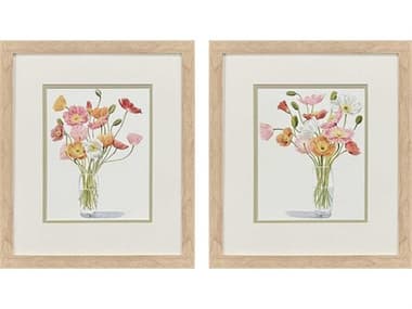 Paragon Florals Wiry Poppies Wall Art Set of 2 PAD48747