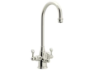 Perrin and Rowe Georgian Era Polished Nickel Three Handle Bar/Food Prep Filter Kitchen Faucet PARU1220LSPN2