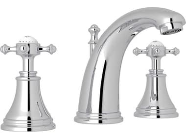 Perrin and Rowe Georgian Era Polished Chrome Widespread Lavatory Faucet PARU3713XAPC2