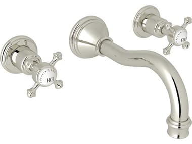 Perrin and Rowe Georgian Era Polished Nickel Wall Mount Lavatory Faucet Trim PARU3794XPNTO2