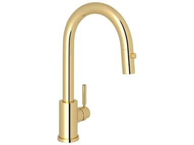 Perrin and Rowe Holborn Unlacquered Brass Pull-Down Bar/Food Prep Kitchen Faucet PARU4043ULB2