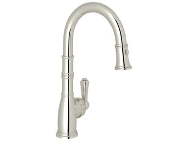 Perrin and Rowe Georgian Era Polished Nickel Pull-Down Bar/Food Prep Kitchen Faucet PARU4743PN2