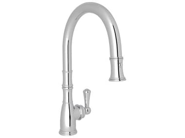 Perrin and Rowe Georgian Polished Chrome Era Pull-Down Faucet with Lever Handle PARU4744APC2