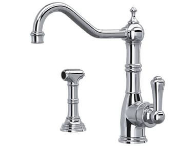 Perrin and Rowe Edwardian Polished Chrome Kitchen Faucet with Side Spray PARU4746APC2