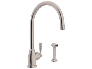 Perrin and Rowe Holborn Satin Nickel Kitchen Faucet with Side Spray PARU4846LSSTN2