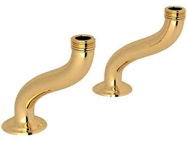 Perrin and Rowe Extended Deck Pillar Unions in English Gold for Exposed Mixers with Adaptors PARU6386EG
