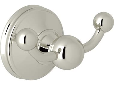 Perrin and Rowe Georgian Era Polished Nickel Double Robe Hook PARU6622PN