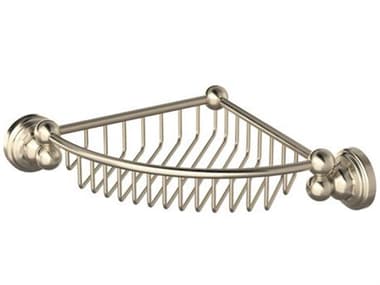 Perrin and Rowe Edwardian Corner Basket Accessory In Satin Nickel PARU6916STN