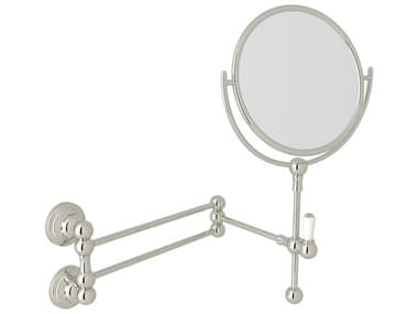 Perrin and Rowe Edwardian Polished Nickel Wall Mount Makeup Mirror PARU6918PN