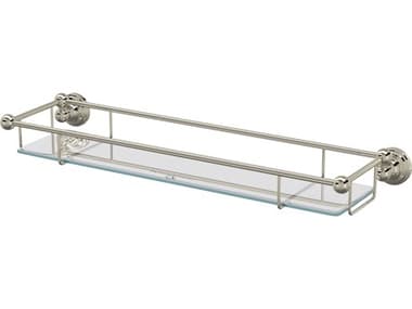 Perrin and Rowe Edwardian Polished Nickel Glass Shelf PARU6953PN