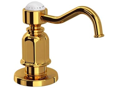 Perrin and Rowe Edwardian Unlacquered Brass Soap Dispenser PARU6995ULB