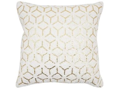 Pasargad Home Grand Canyon Geometric Gold Foil Cotton Pillow PDPCH1631