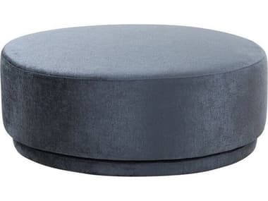 Pasargad Home Noho Cielo Blue Upholstered Ottoman PDPDY22092B