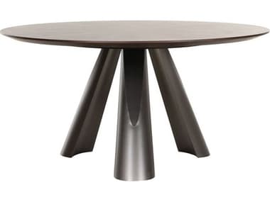 Pasargad Home Sorano Novara Round Wood Dark Brown Dining Table PDPLZ386DTR