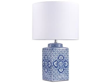 Pasargad Home Regal Margaret Ivory Blue Table Lamp PDPMT21