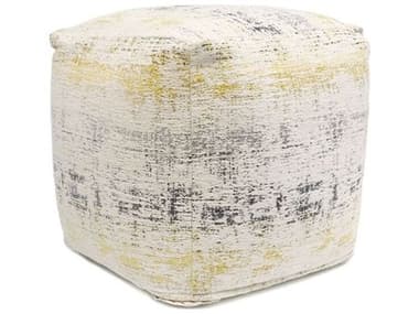 Pasargad Home Grand Canyon Ivory Gold Upholstered Pouf PDPPF2831