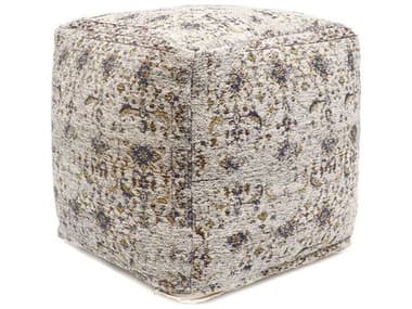 Pasargad Home Grand Canyon Toupe Multi Brown Upholstered Pouf PDPPF3131