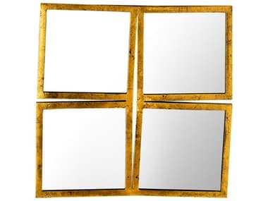 Pasargad Home Byzantine Nico Gold Wall Mirror Square PDPRR002