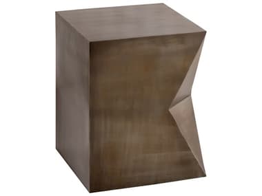 Pasargad Home Byzantine Aleksy Square Metal Grey End Table PDPRR012ZN