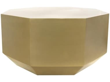Pasargad Home Byzantine Dorian Octagon Metal Brass Coffee Table PDPRR021BRS
