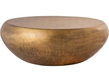 Pasargad Home Byzantine Helios Round Metal Brass Coffee Table PDPRR033