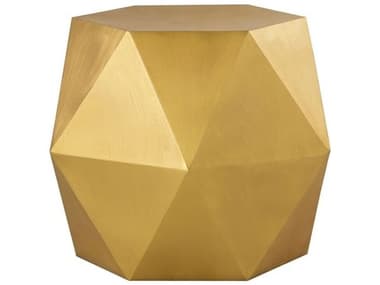 Pasargad Home Byzantine Lexi Hexagon Metal Brass End Table PDPRR042BRS